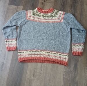 Nodric Islandic Pullover Sweater Fall Gray Size XL